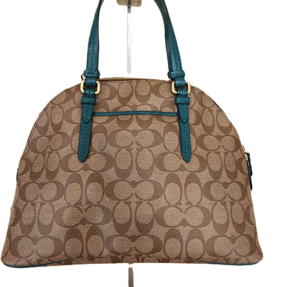 Coach Peyton Signature Cora Domed Shoulder Bag Satchel - Picture 5 of 15